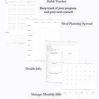Undated Minimal Plans | Purple Edition Digital Planner