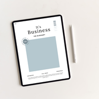 It’s Business | Blue Undated Business Planner