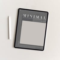Undated Minimal Plans | Muted Greys Edition Digital Planner