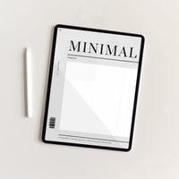Undated Minimal Plans | Greyscale The Light Edition Digital Planner