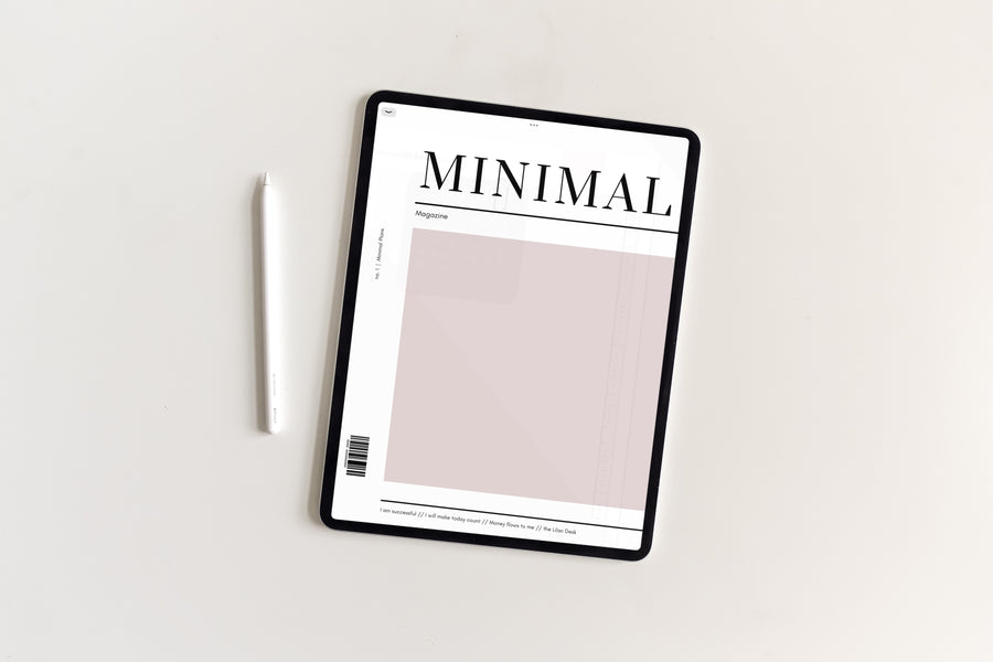 Undated Minimal Plans | Pink The Light Edition Digital Planner