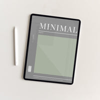 Undated Minimal Plans | Green Digital Planner