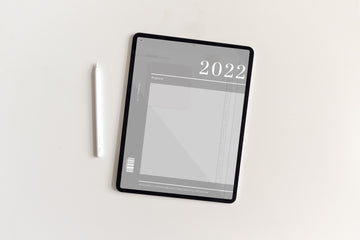 2022 Minimal Plans | Grey Digital Planner | Magazine Cover Edition
