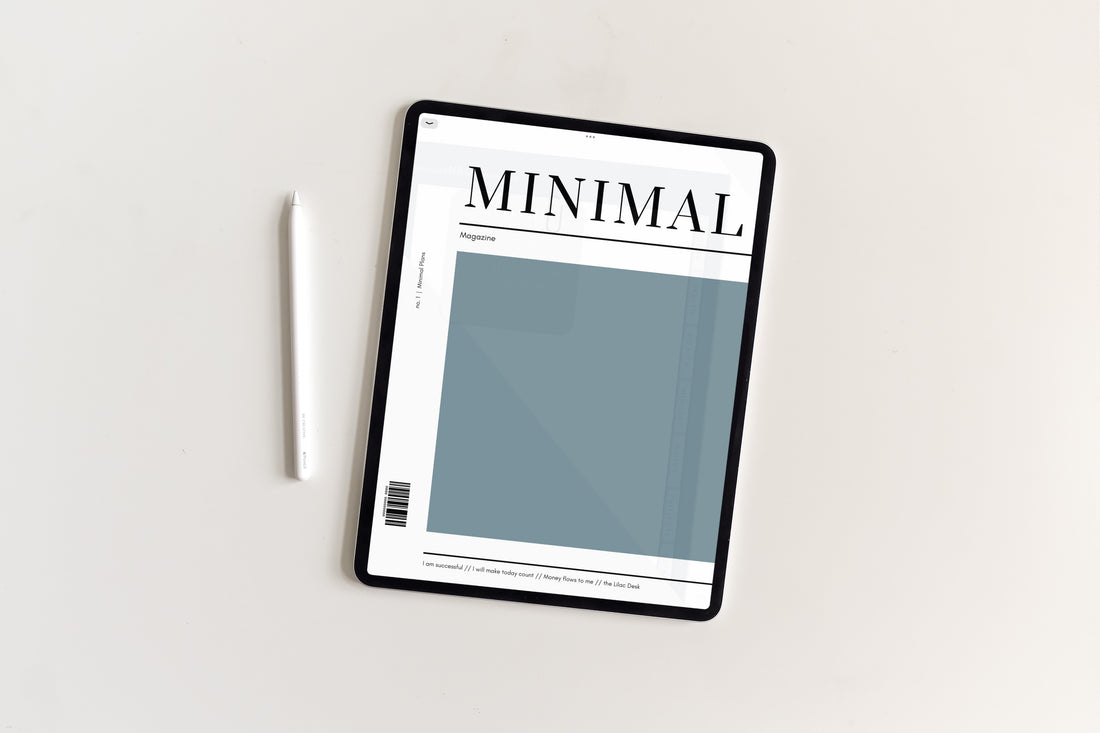 Undated Minimal Plans | Blue The Light Edition Digital Planner